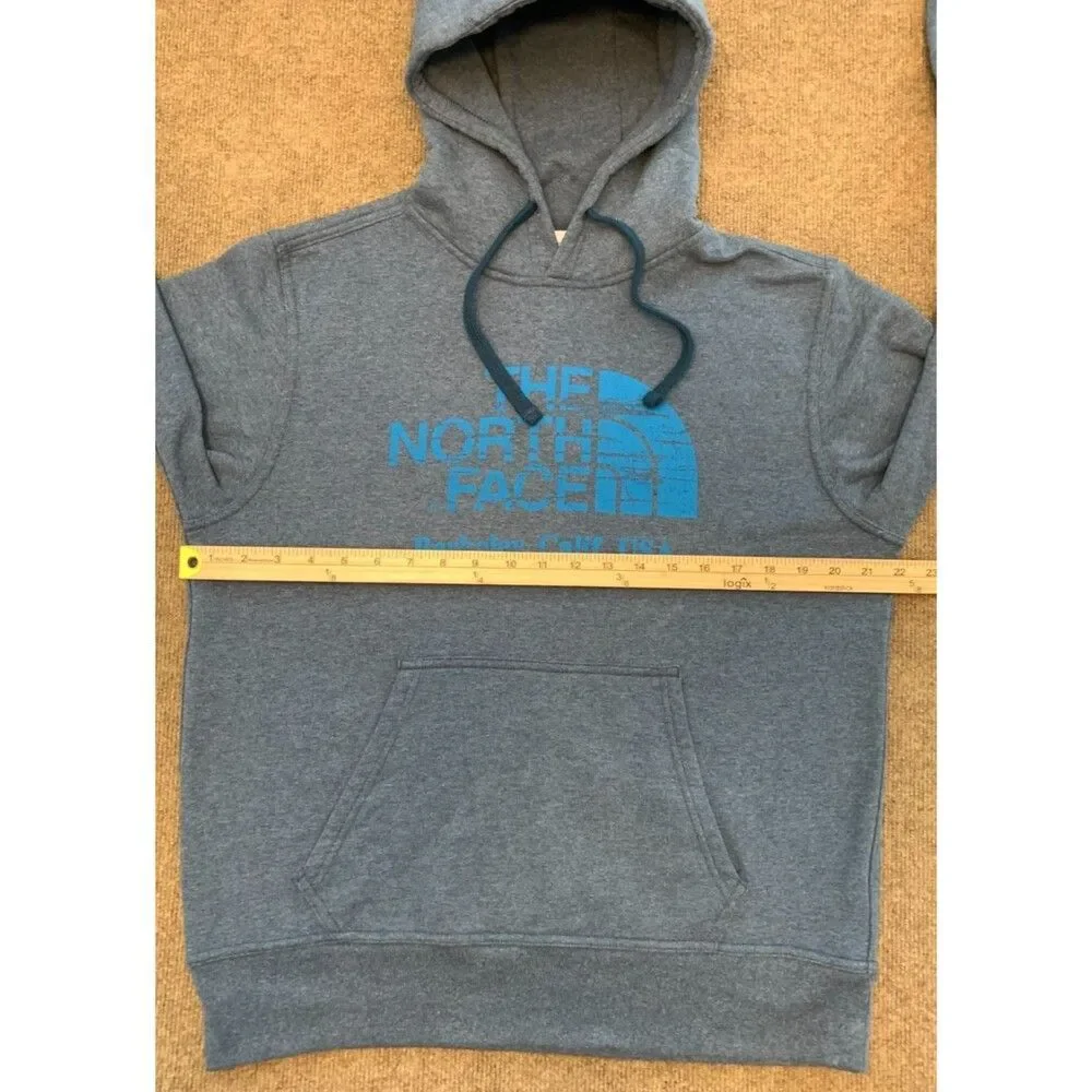 North Face Hoodie Mens M Retro Berkeley USA Logo Gray long Sleeve Pullover